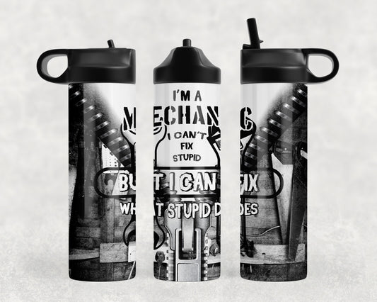 Funny Mechanic Water Bottle - 1163