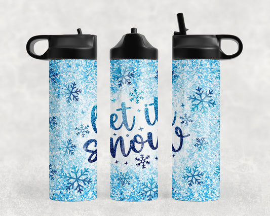 Let it Snow Water Bottle - 1165