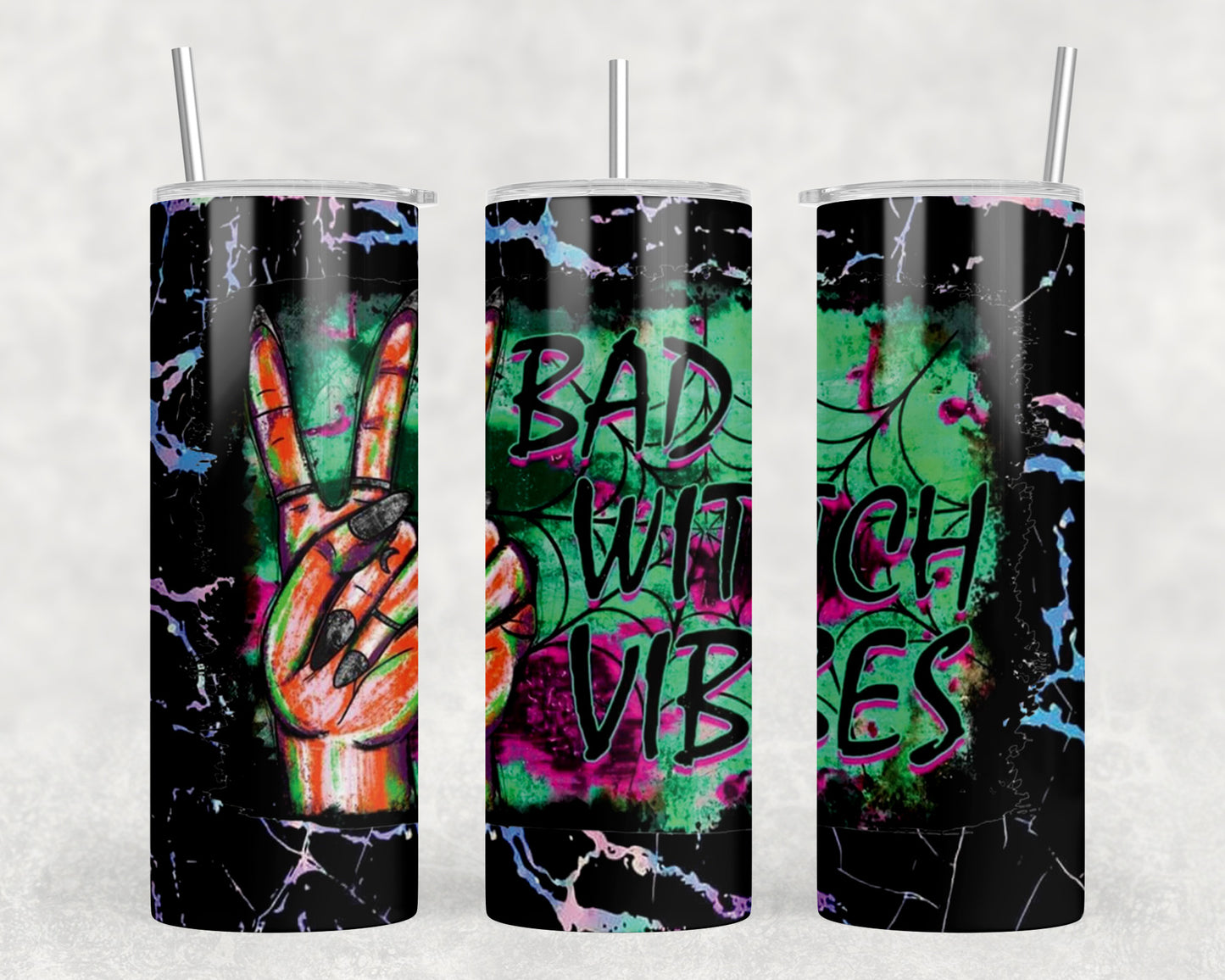 Halloween Bad Witch Vibes 20oz Skinny Tumbler - 1170