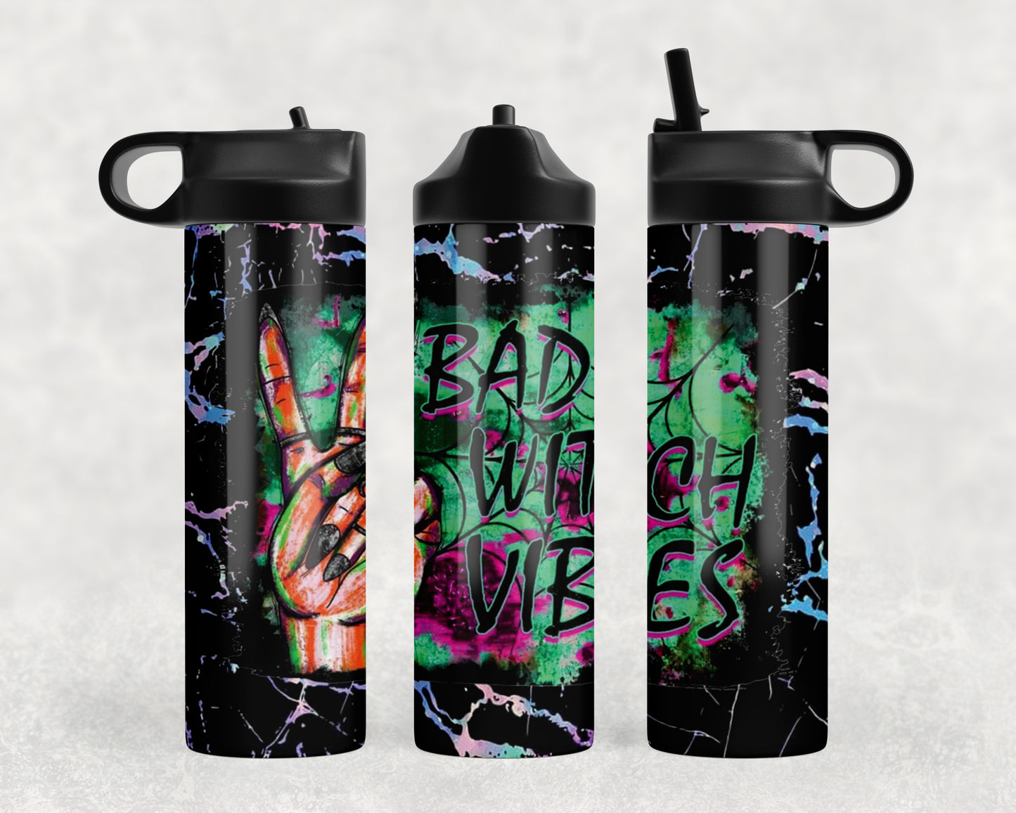 Halloween Bad Witch Vibes Water Bottle - 1170