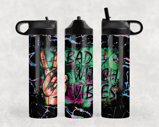 Halloween Bad Witch Vibes Water Bottle - 1170