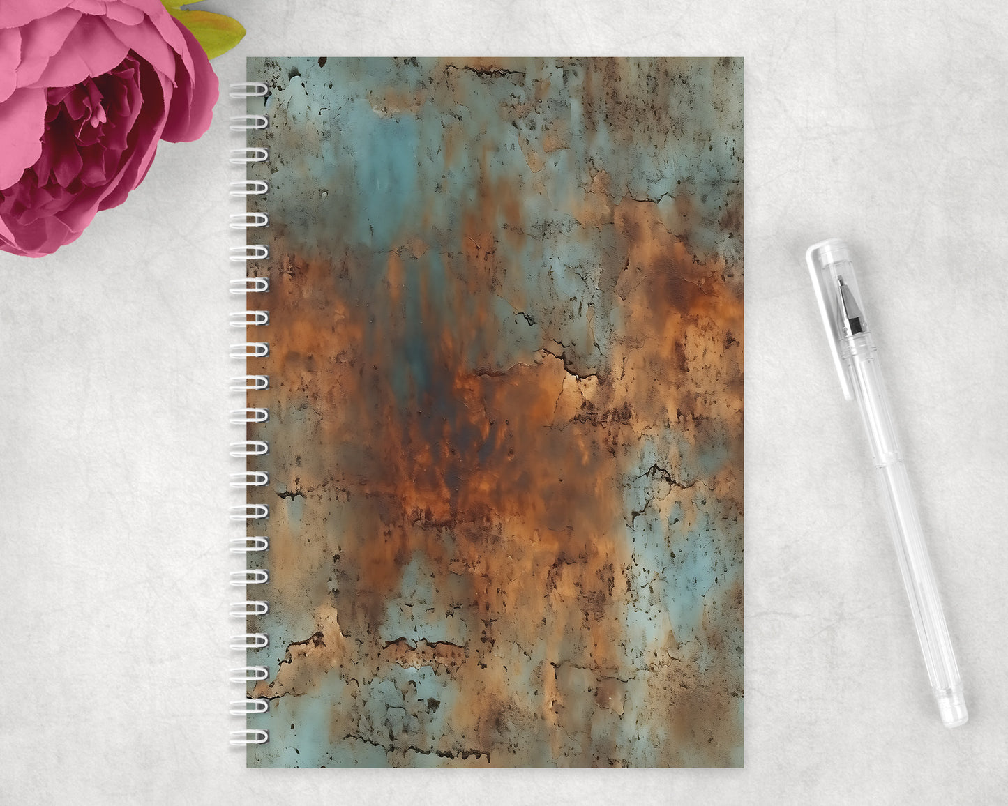 Rust Spiral Lined A5 Journal - 1172