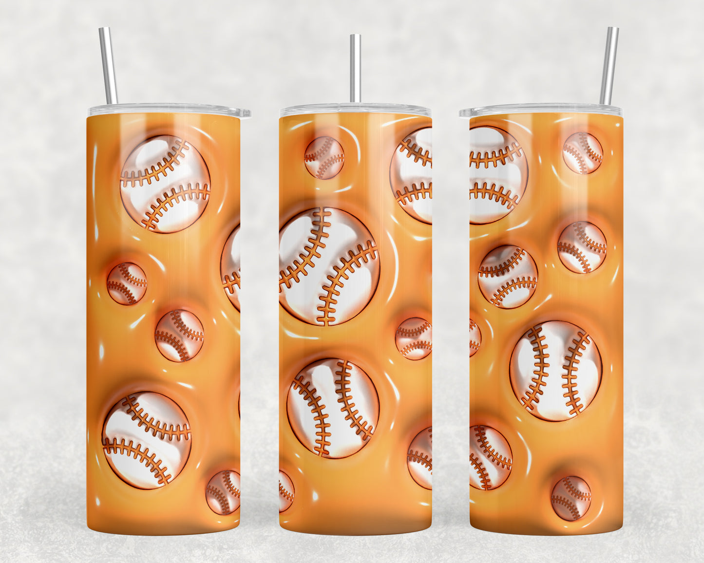 Baseball Inflated 20oz Skinny Tumbler - 1177