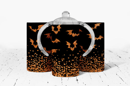 Halloween Bats Kids Dual Lid Sippy Cup Tumbler - 1187