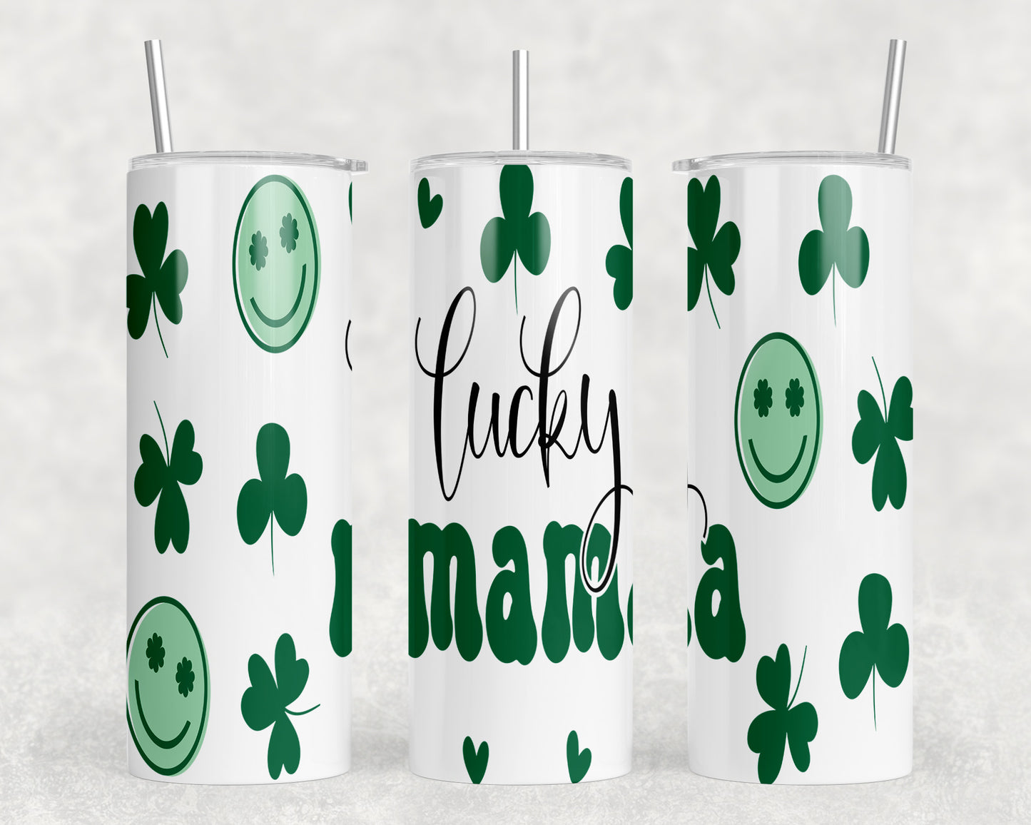 Lucky Mama St Patricks 20oz Skinny Tumbler - 1198