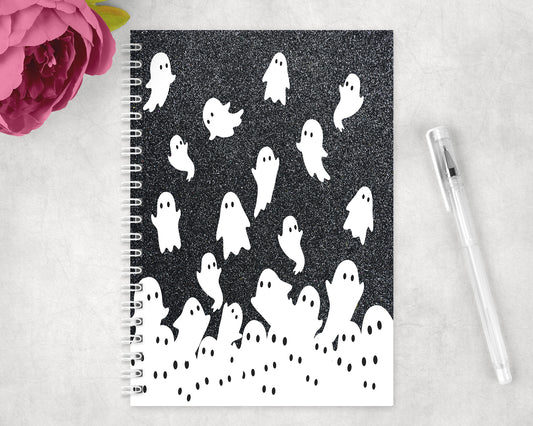 Halloween Ghosts Spiral Lined A5 Journal - 1199