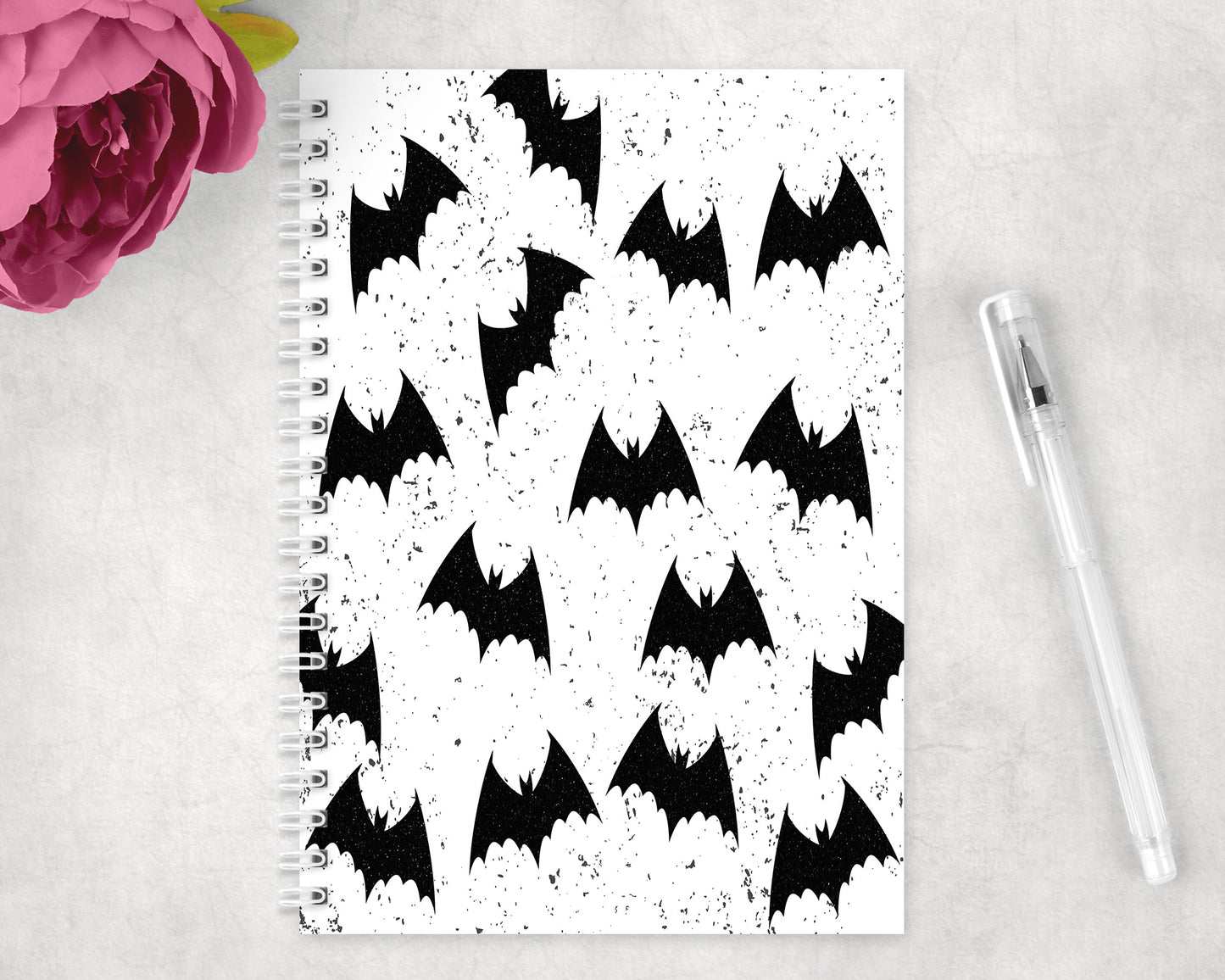 Halloween Bats Spiral Lined A5 Journal - 1200