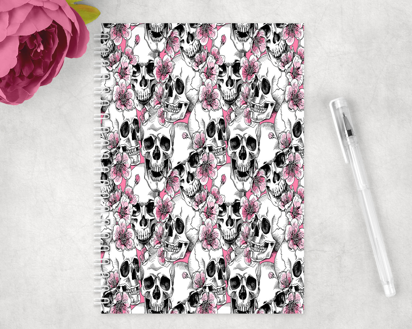 Skulls Spiral Lined A5 Journal - 1202