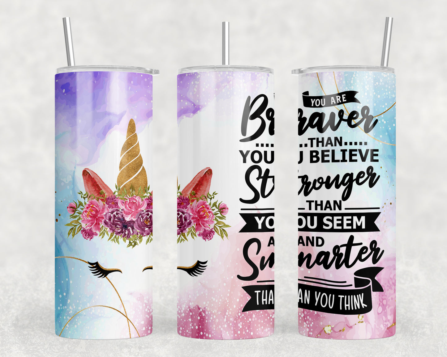 Unicorn 20oz Skinny Tumbler - 1203