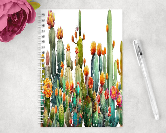 Cactus Spiral Lined A5 Journal - 1209