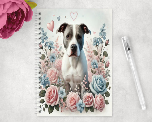 Pitbull Dog Spiral Lined A5 Journal - 120