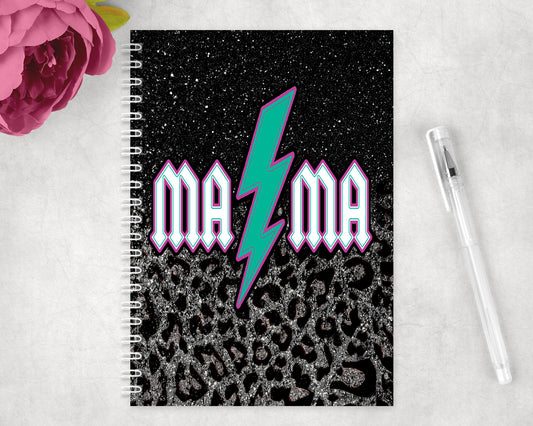 Leopard Print Mama Spiral Lined A5 Journal - 1210