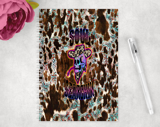 Western Skull Soul Searching Spiral Lined A5 Journal - 1218