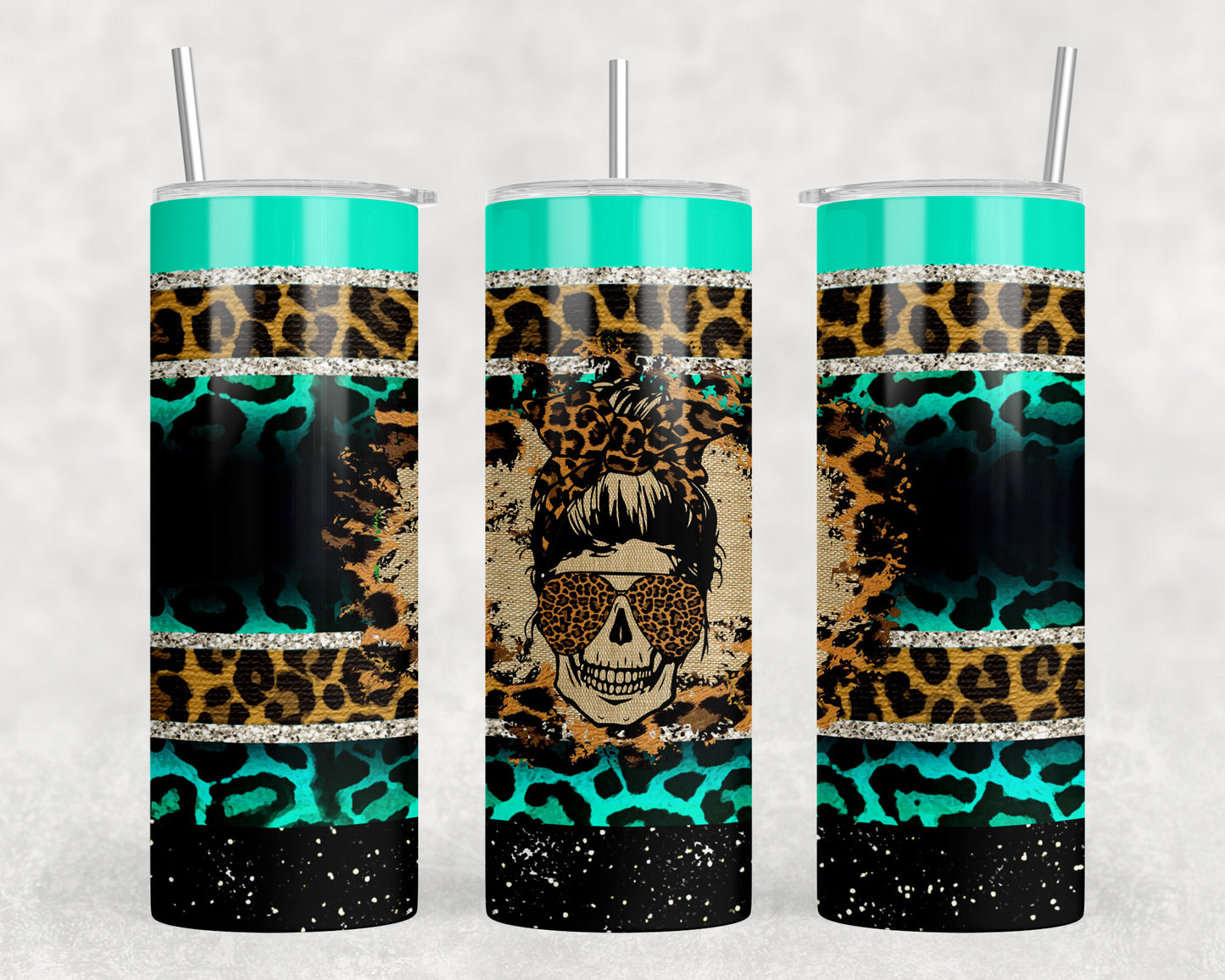 Serape Skull 20oz Skinny Tumbler - 1229