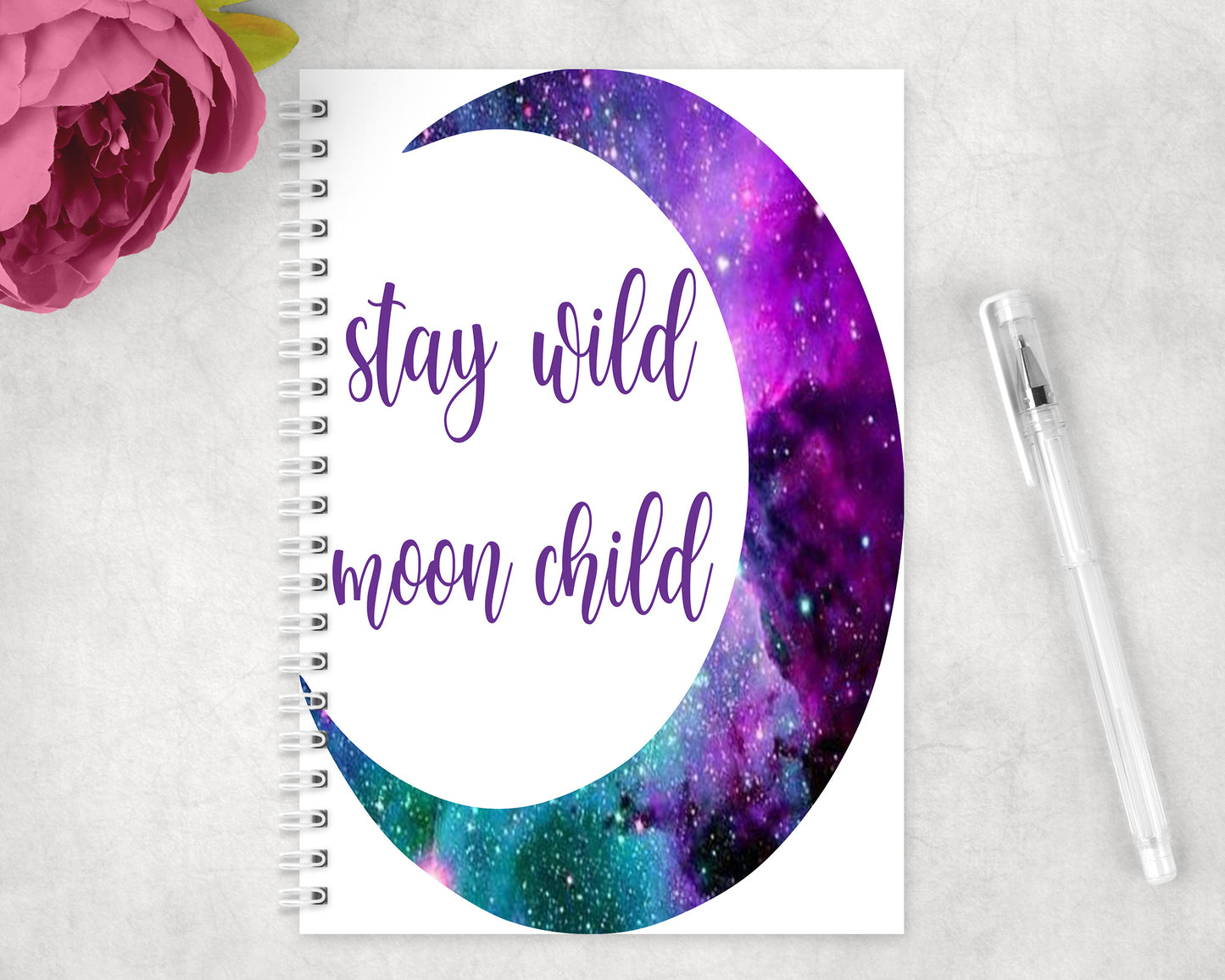 Stay Wild Moon Child Spiral Lined A5 Journal - 1242