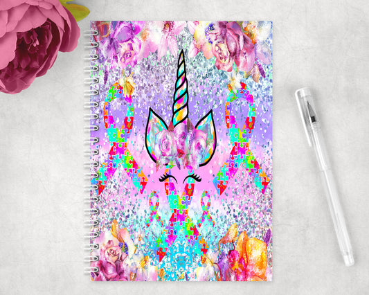 Unicorn Spiral Lined A5 Journal - 1246