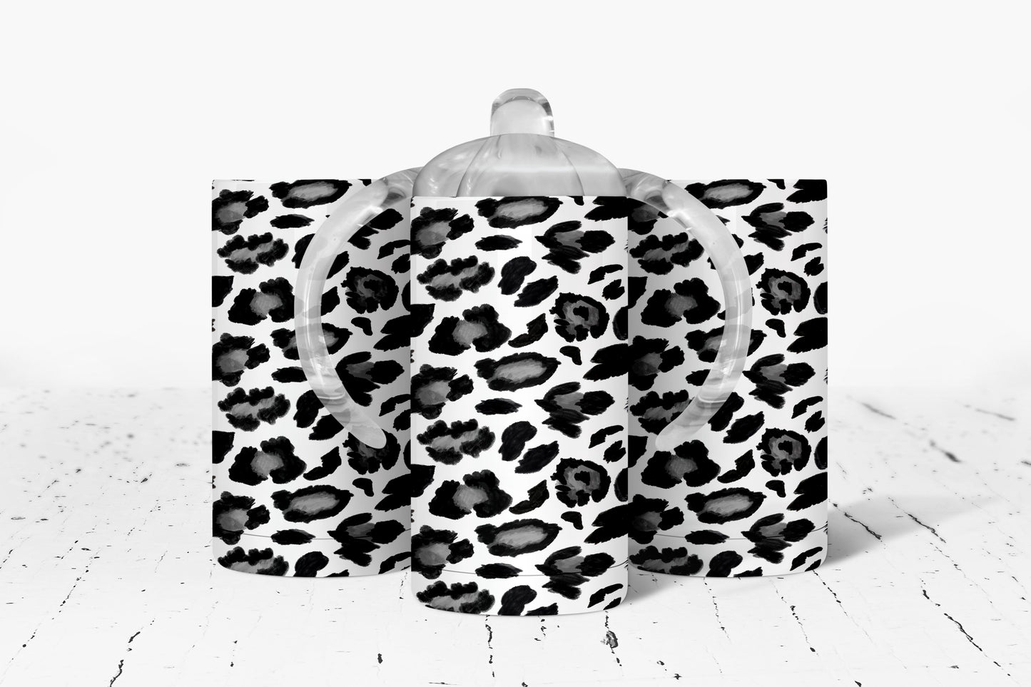 Leopard Print Kids Dual Lid Sippy Cup Tumbler - 1254