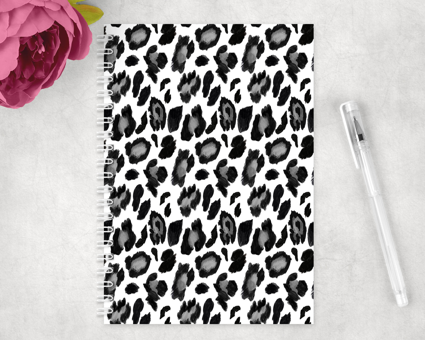 Leopard Print Spiral Lined A5 Journal - 1254