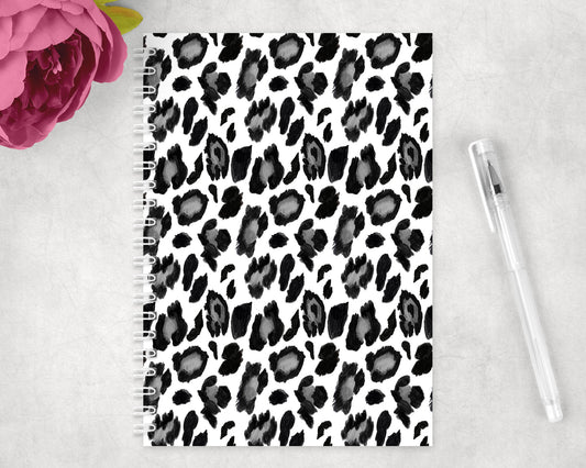 Leopard Print Spiral Lined A5 Journal - 1254