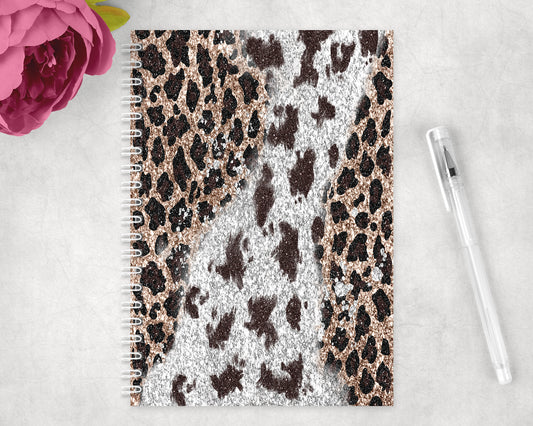 Leopard Print Spiral Lined A5 Journal - 1255