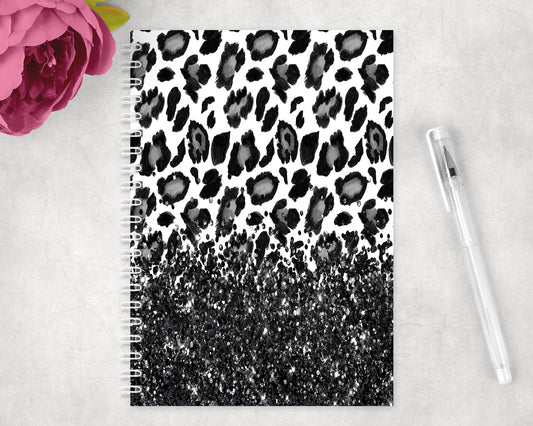 Leopard Print Spiral Lined A5 Journal - 1256