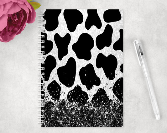 Cow Print Spiral Lined A5 Journal - 1258