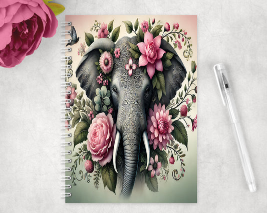 Elephant Spiral Lined A5 Journal - 125