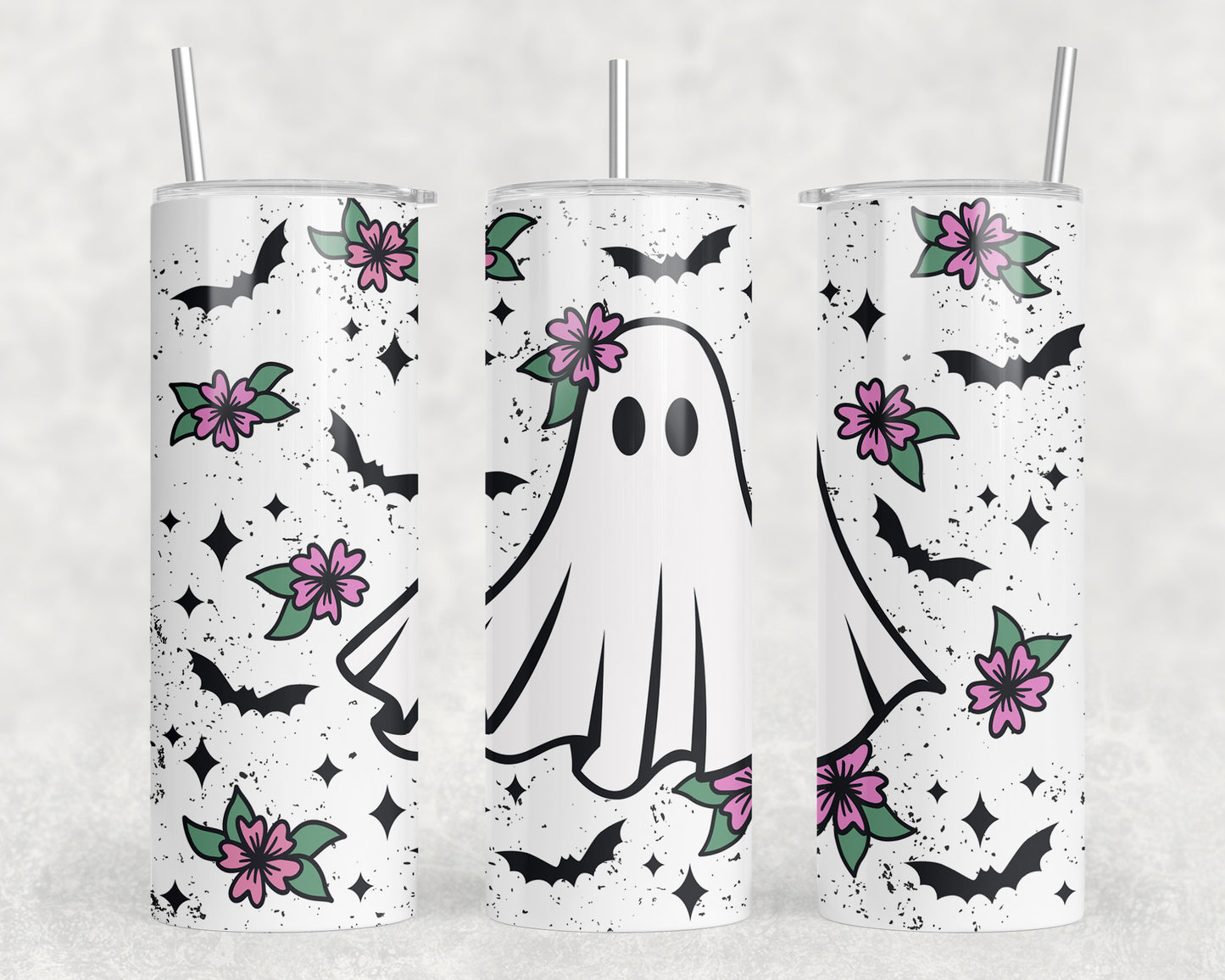 Halloween Cute Ghost 20oz Skinny Tumbler - 1261