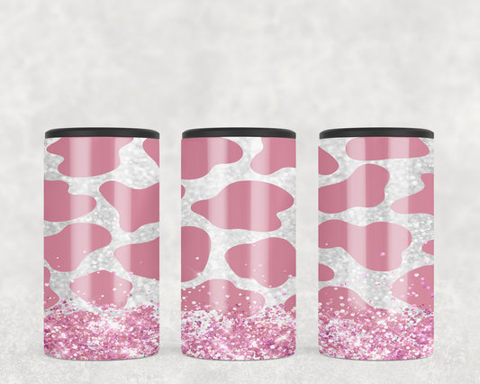 Pink Cow Print Skull 5-in-1 Can Hugger Tumbler - 1262