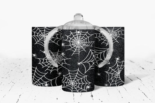 Halloween Spider Webs Kids Dual Lid Sippy Cup Tumbler - 1263