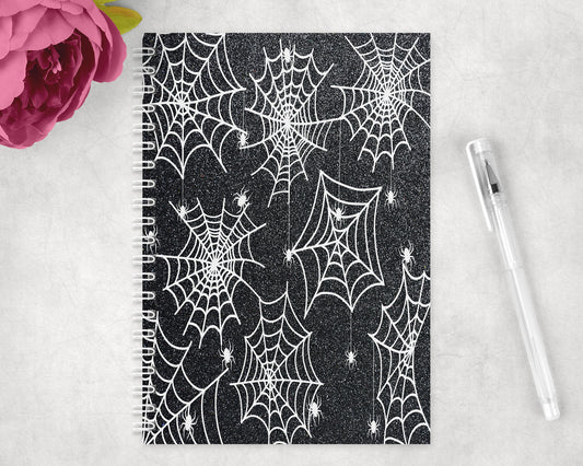 Halloween Spider Webs Spiral Lined A5 Journal - 1263