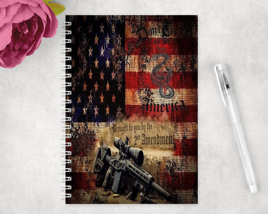 2nd Amendment Spiral Lined A5 Journal - 1267