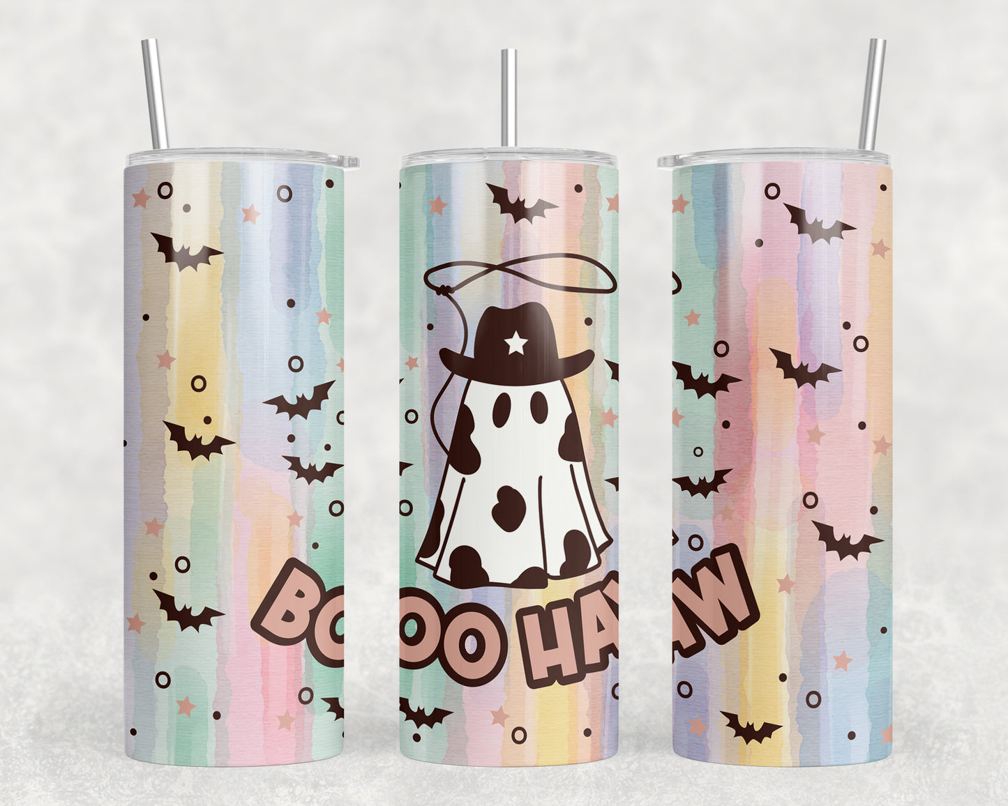 Halloween Cute Western Ghost  20oz Skinny Tumbler - 1268