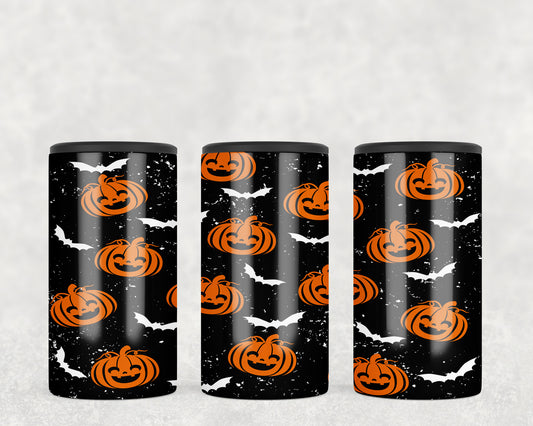 Cute Halloween Pumpkins and Bats 5-in-1 Can Hugger Tumbler - 1279