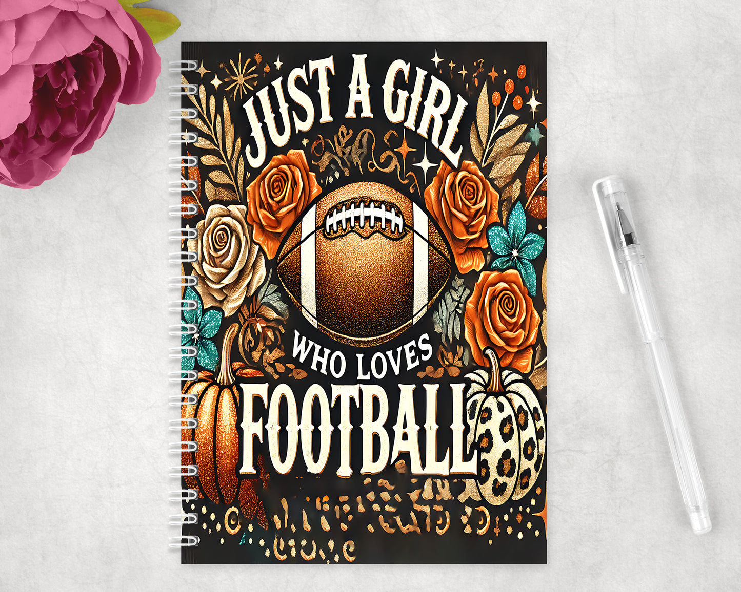 Football Spiral Lined A5 Journal - 127