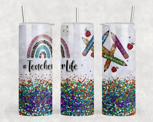 Teacher Life 20oz Skinny Tumbler - 1286