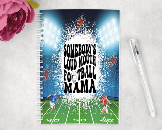 Football Mama Spiral Lined A5 Journal - 1287