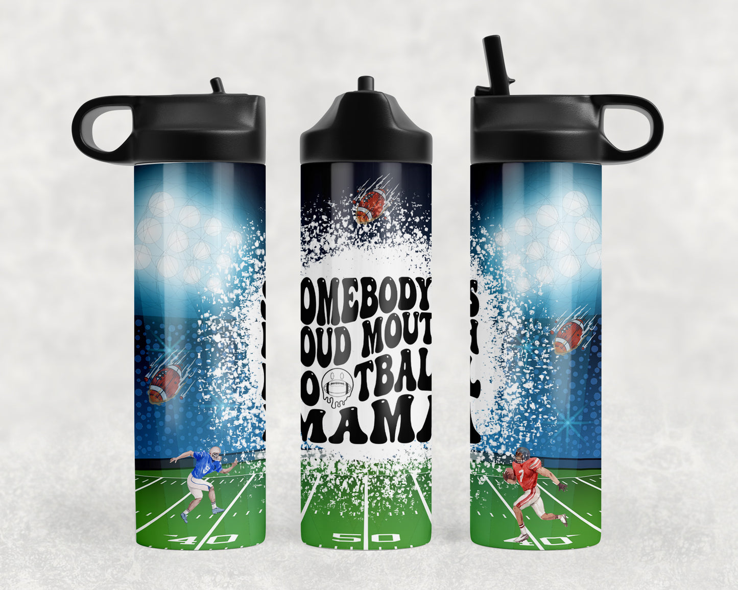 Football Mama Water Bottle - 1287