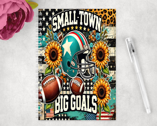 Football Spiral Lined A5 Journal - 128