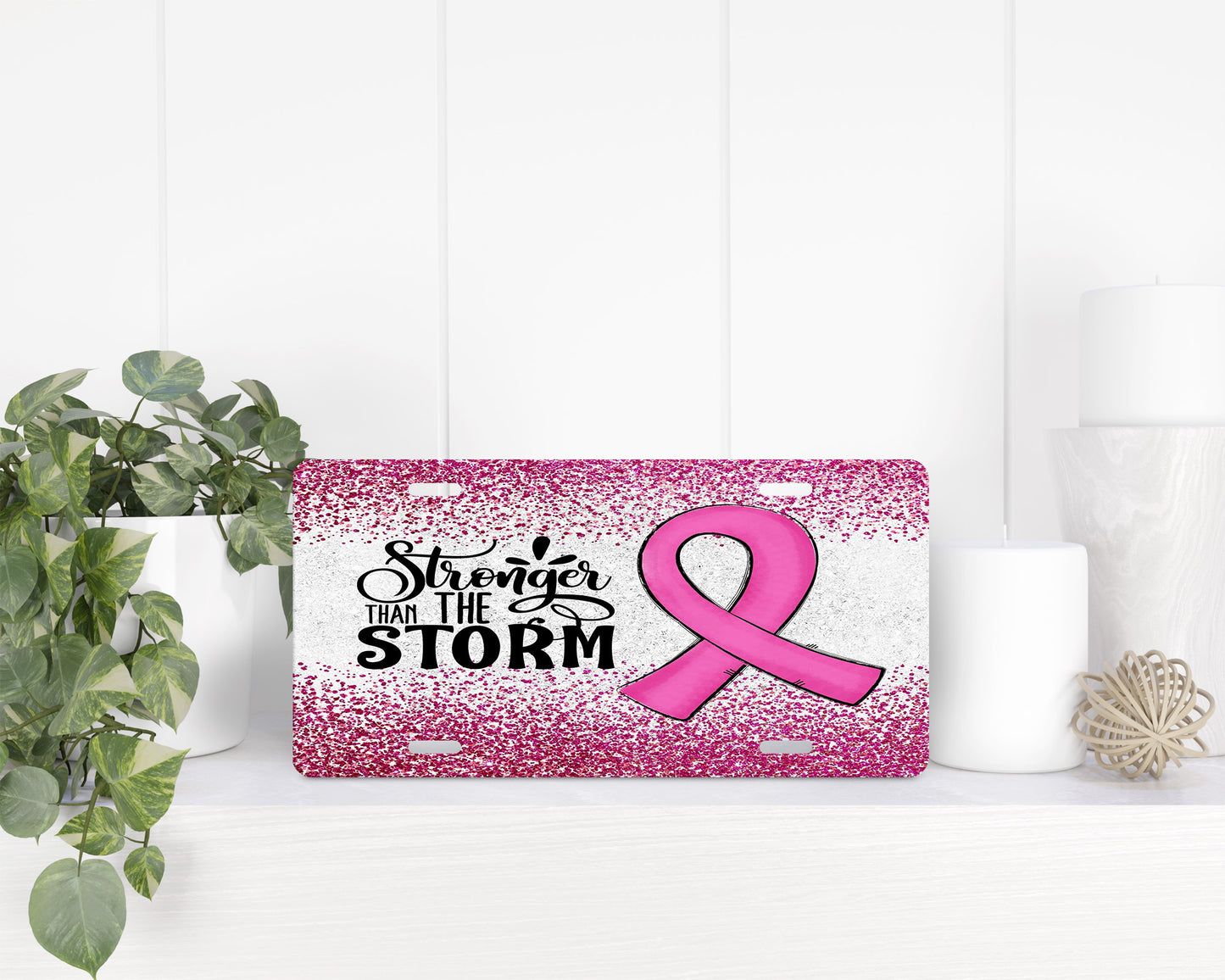 Breast Cancer Awareness  License Plate - 1290