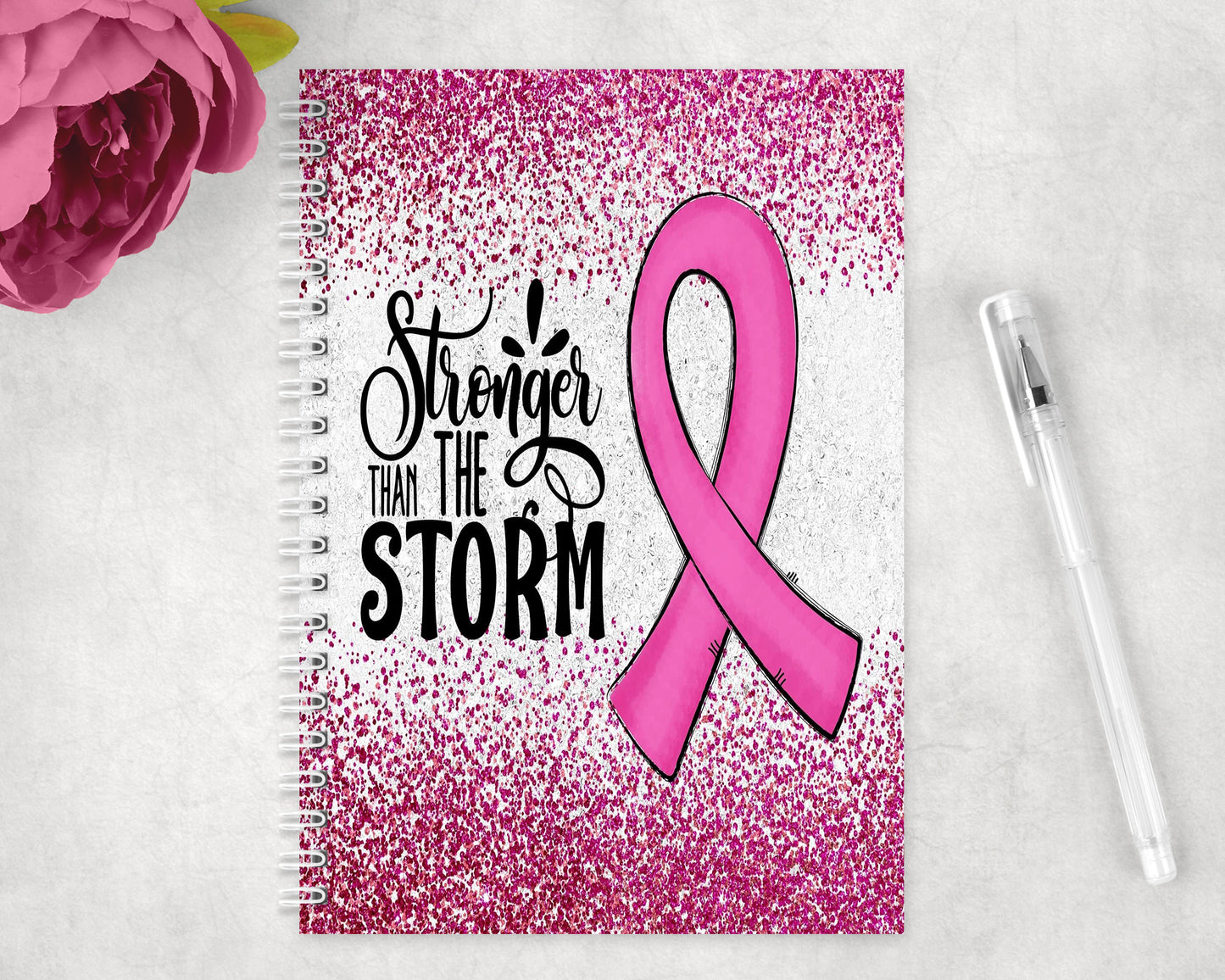 Breast Cancer Awareness  Spiral Lined A5 Journal - 1290