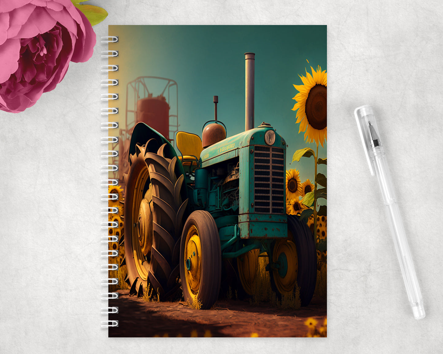 Tractor Spiral Lined A5 Journal - 1291