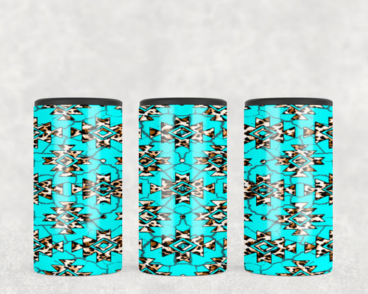 Western Turquoise Aztec 5-in-1 Can Hugger Tumbler - 1292