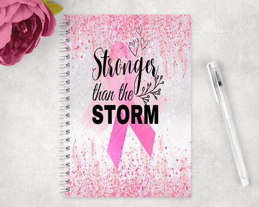 Breast Cancer Awareness Spiral Lined A5 Journal - 1298