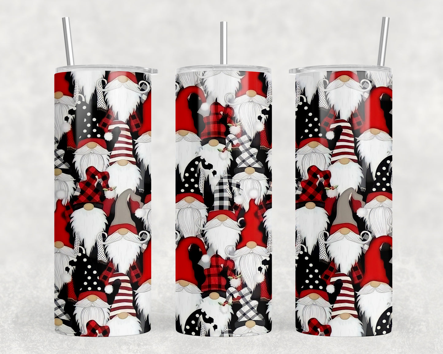 Christmas Gnomes 20oz Skinny Tumbler - 1304