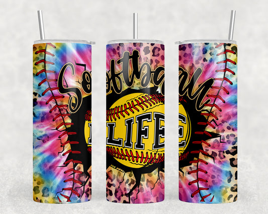 Softball Life 20oz Skinny Tumbler - 1309