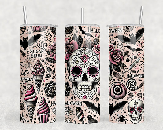 Sugar Skull 20oz Skinny Tumbler - 130