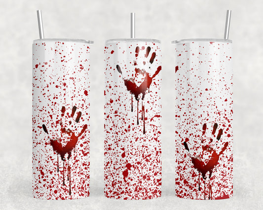 True Crime Halloween Hand Prints 20oz Skinny Tumbler - 1314