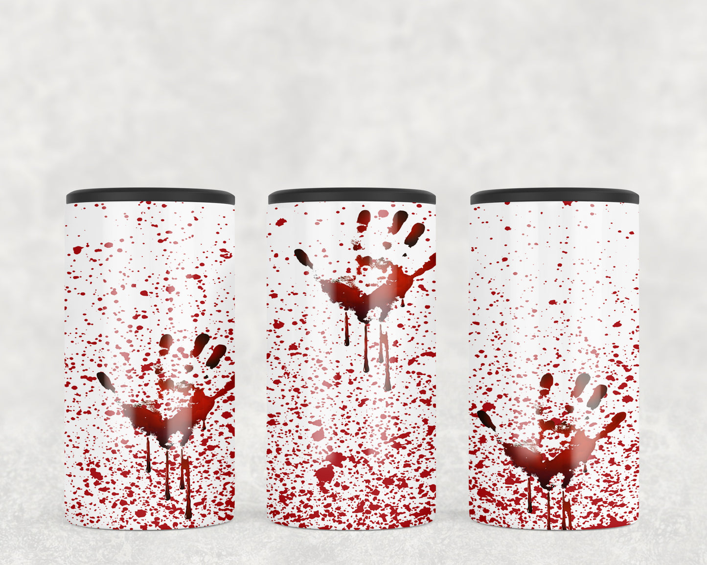 True Crime Halloween Hand Prints 5-in-1 Can Hugger Tumbler - 1314