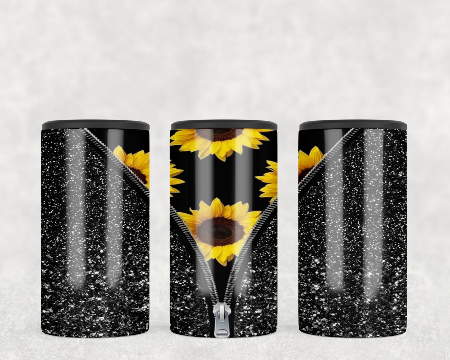 Zipper Sunflowers 5-in-1 Can Hugger Tumbler - 1317